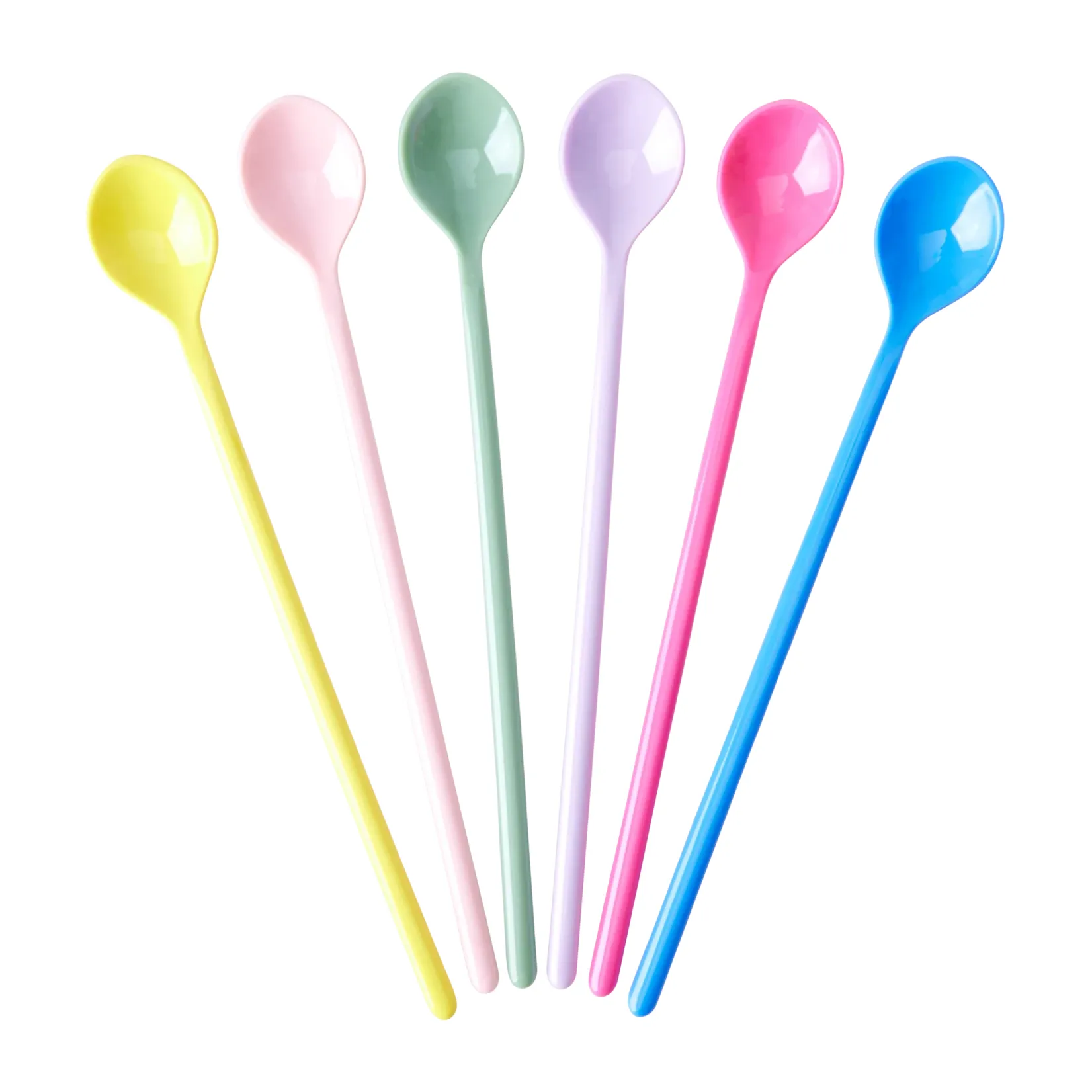 Rice melamine spoon long 6-pack, Multicolor RICE