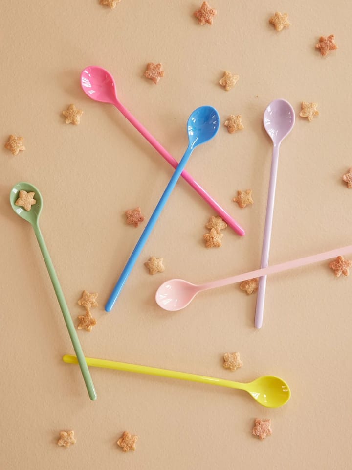 Rice melamine spoon long 6-pack, Multicolor RICE