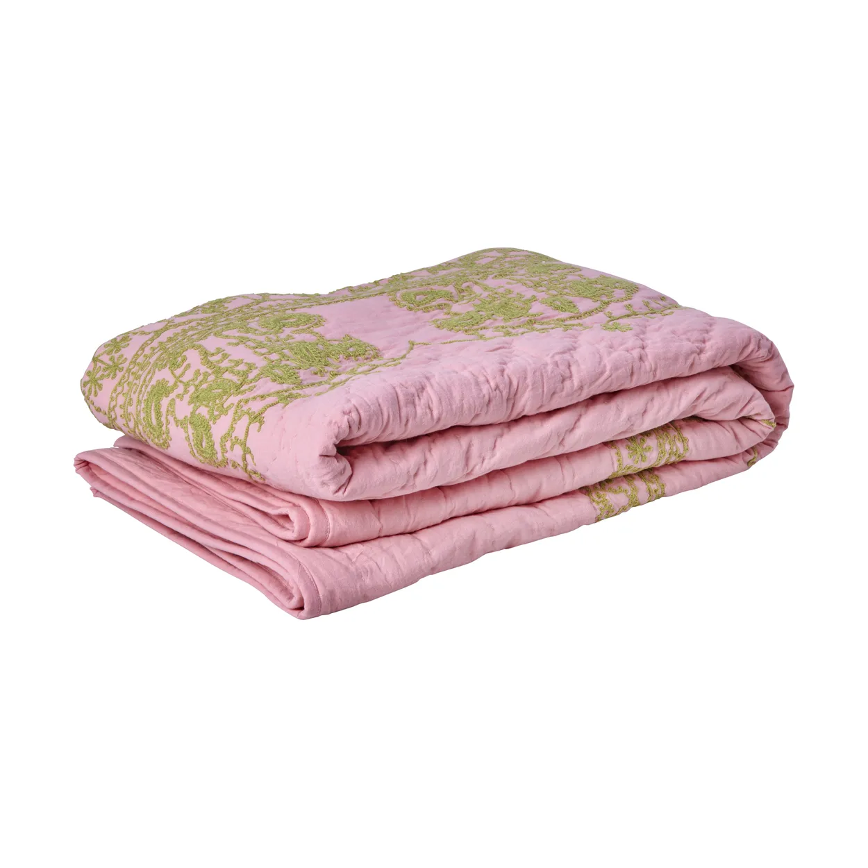 Rice quilted blanket 140x200 cm Soft pink | Scandinavian Design | Cotton blankets & throws | Pink