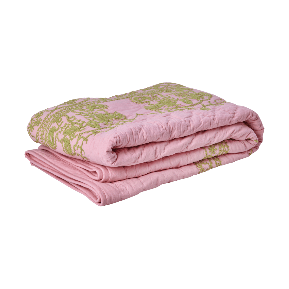 Rice quilted blanket 140x200 cm Soft pink | Scandinavian Design | Cotton blankets & throws | Pink