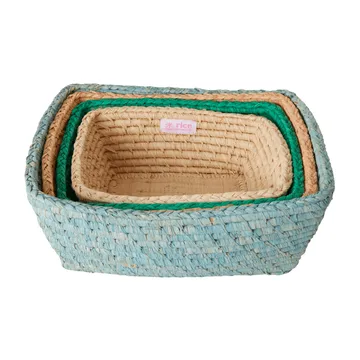 Rice raffia bread bin 4 pieces - Disco ball - RICE