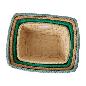 Rice raffia bread bin 4 pieces - Disco ball - RICE