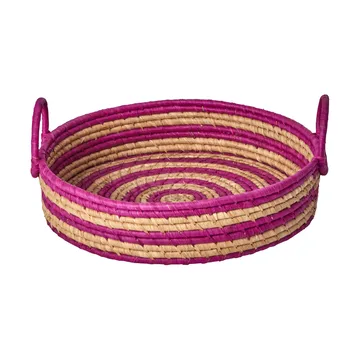 Rice raffia round bread basket - Aubergine - RICE
