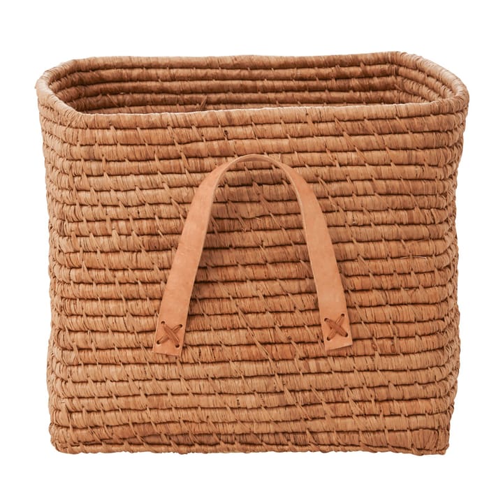 Rice raffia storage basket, brown RICE