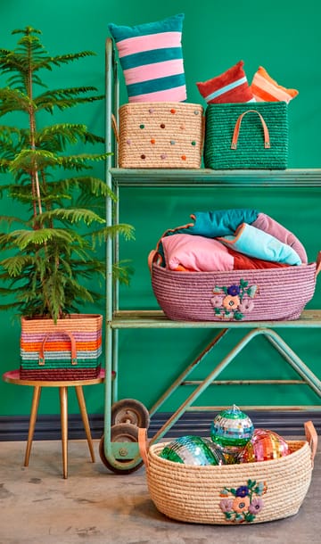 Rice raffia storage basket - Disco ball - RICE