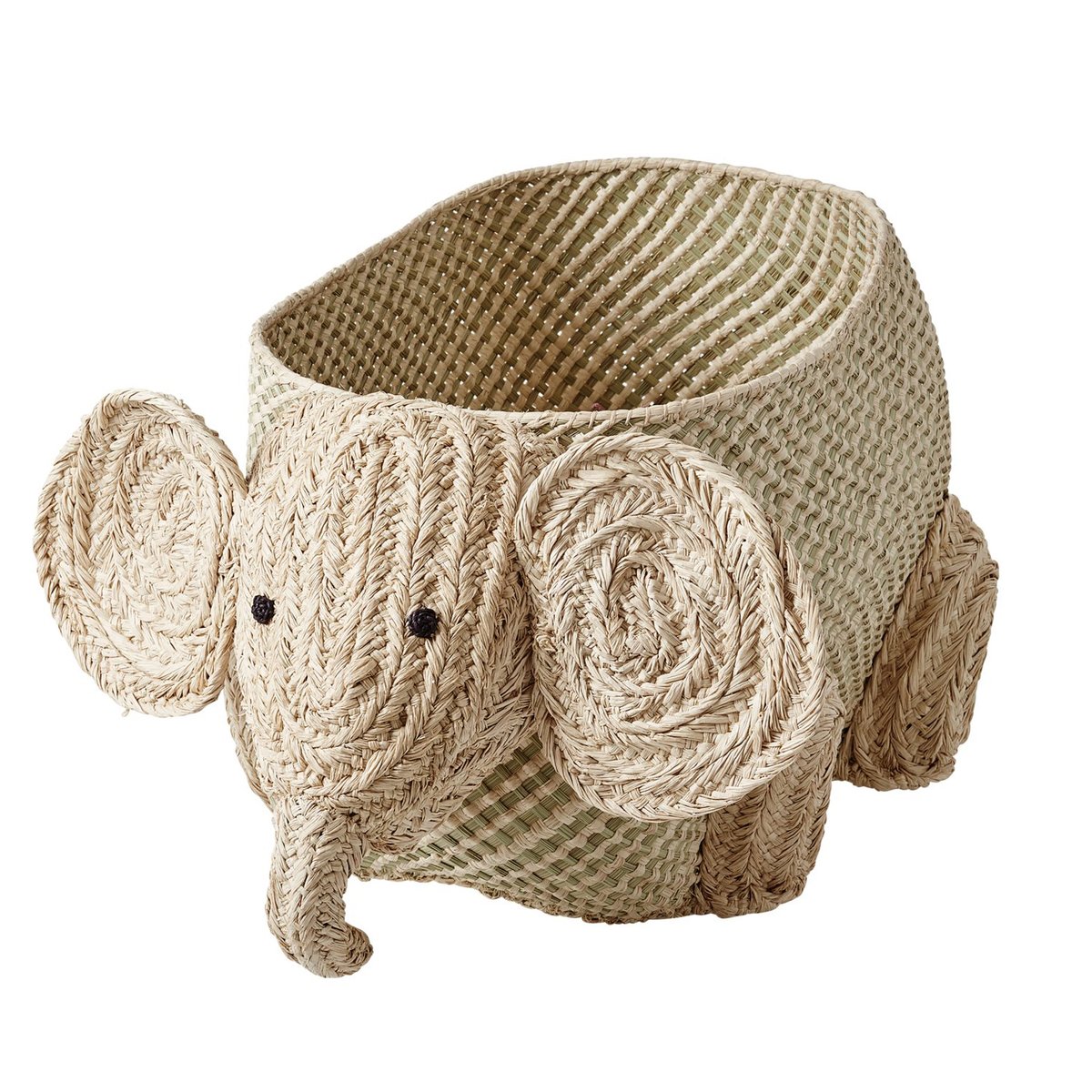 Rice raffia storage box animals Elefant | Scandinavian Design | Storage for the kids room | Beige