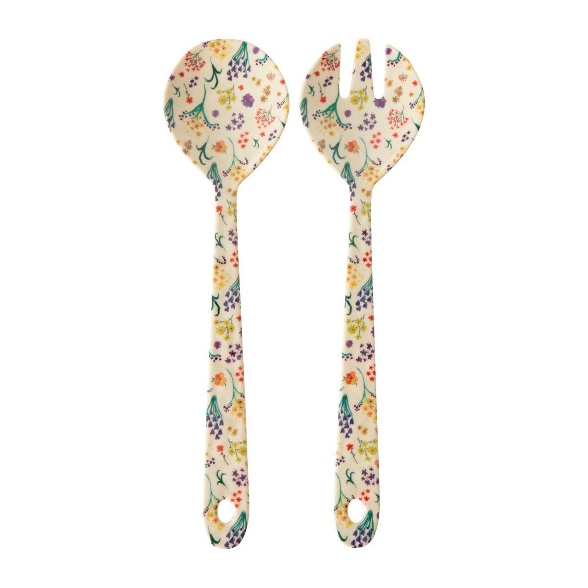 Rice salad servers melamine 2 pieces Wild flowers | Scandinavian Design | Salad servers | Multi