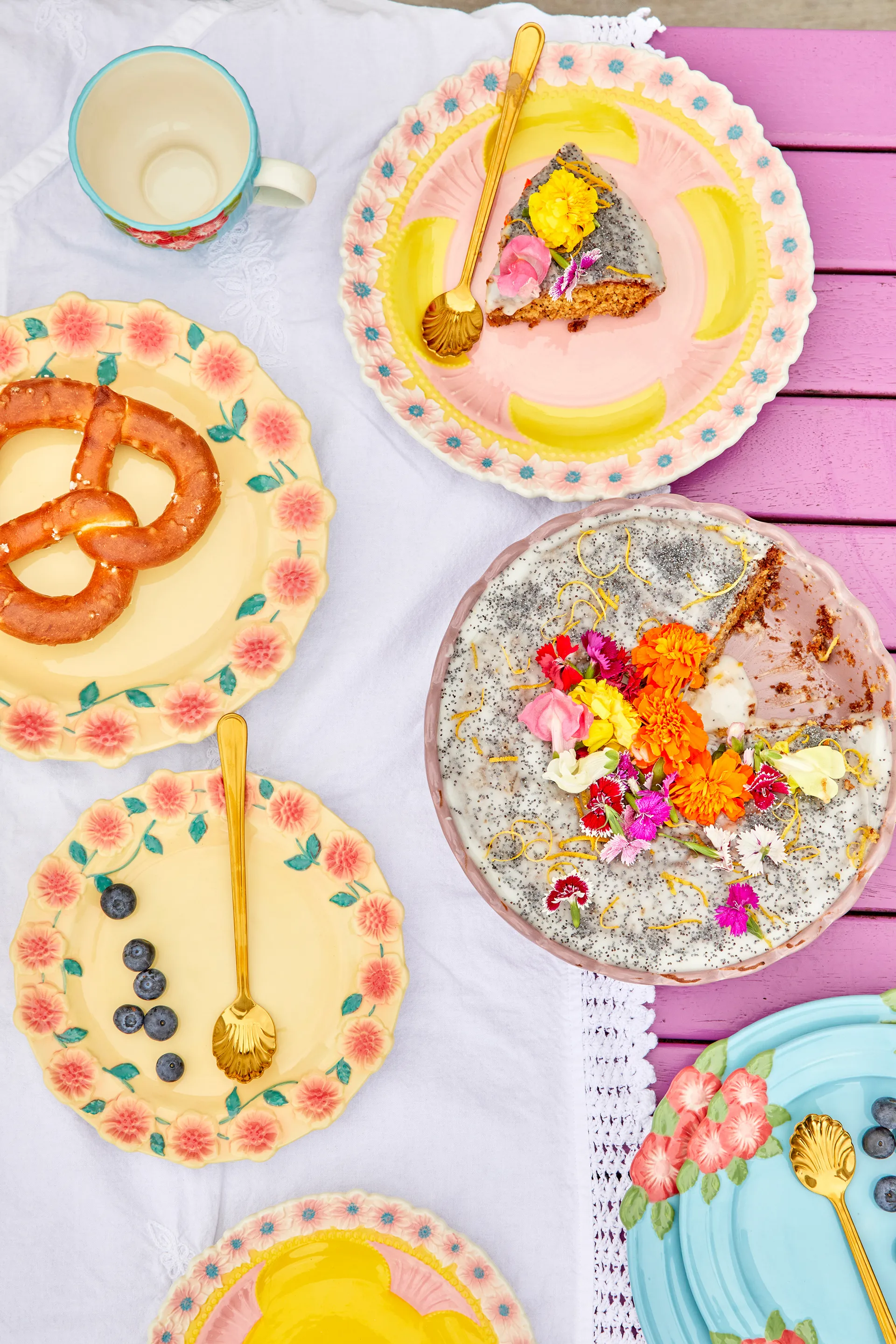 Rice Seashell latte spoon 19 cm 4-pack, Gold RICE