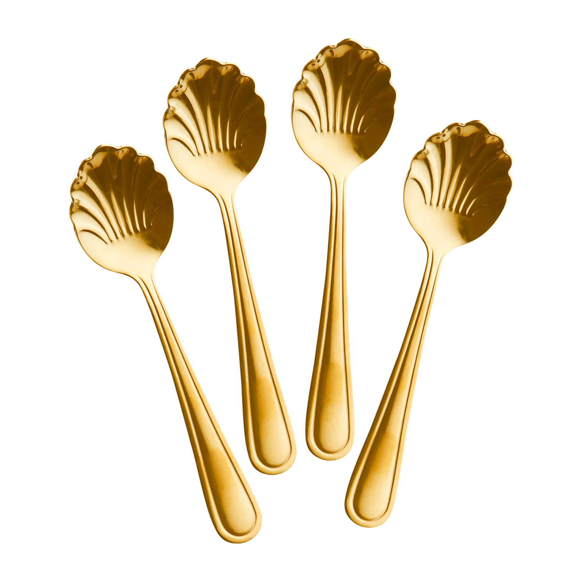 Rice Seashell teaspoon 14 cm 4-pack, Gold RICE