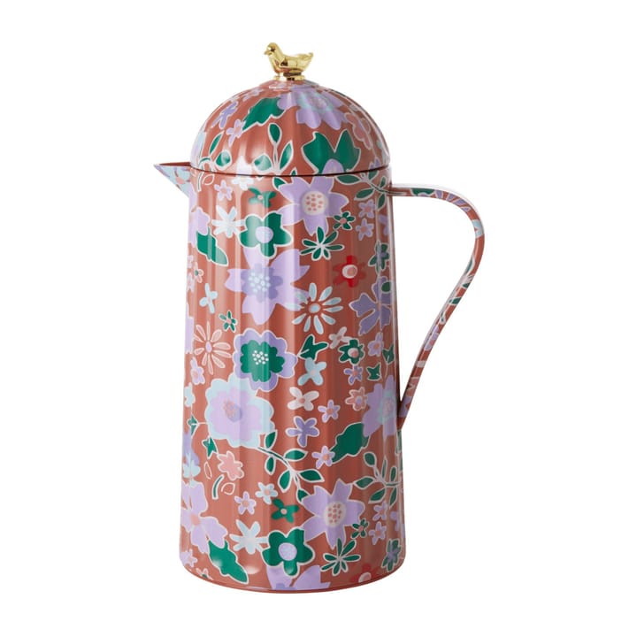 Rice thermos with gold bird - Fall floral - RICE