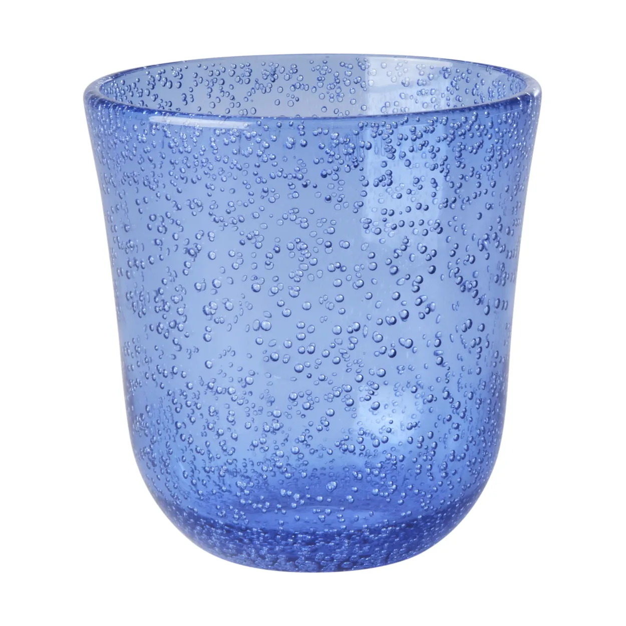 Rice tumbler glass bubble design acrylic 41 cl Blue