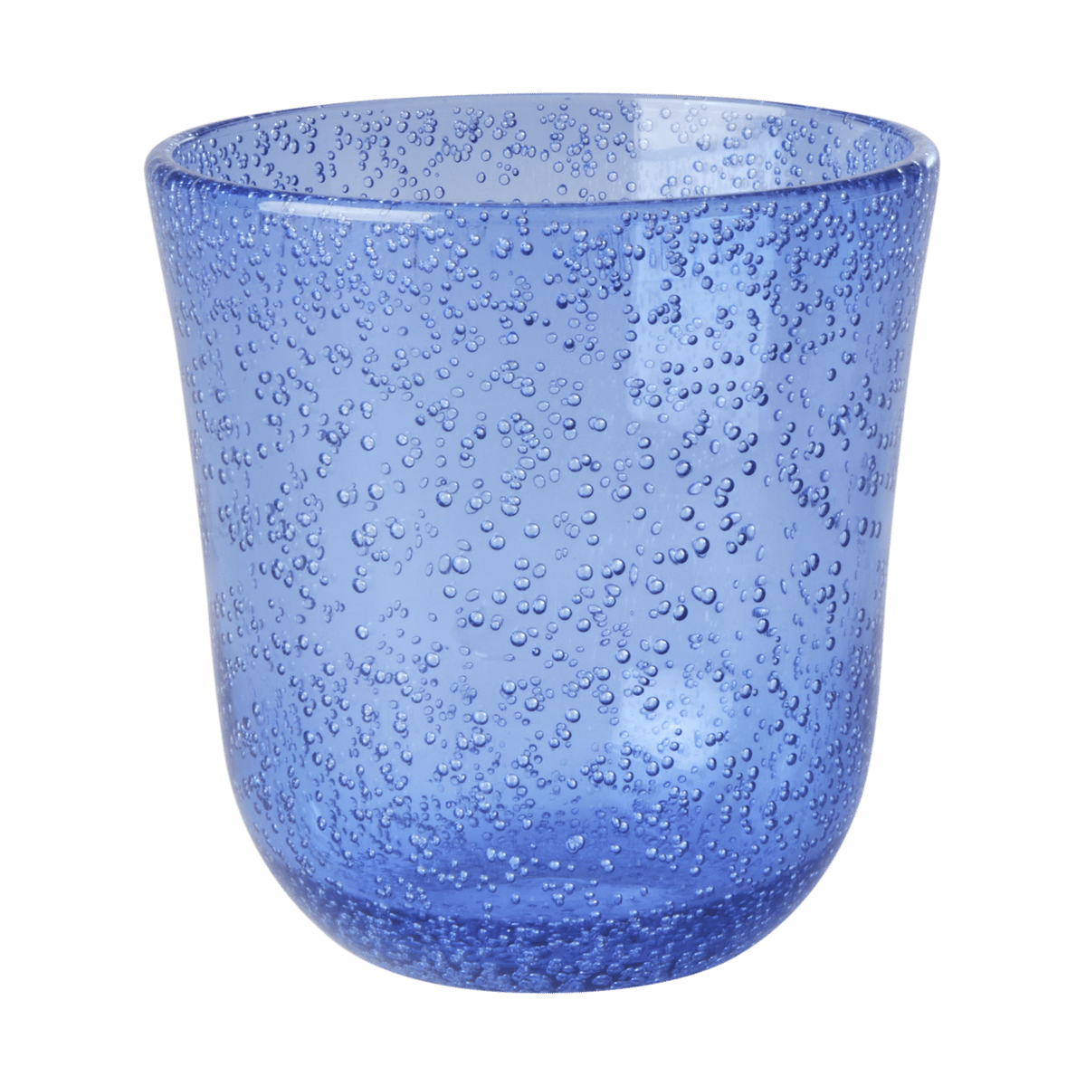 Rice tumbler glass bubble design acrylic 41 cl Blue