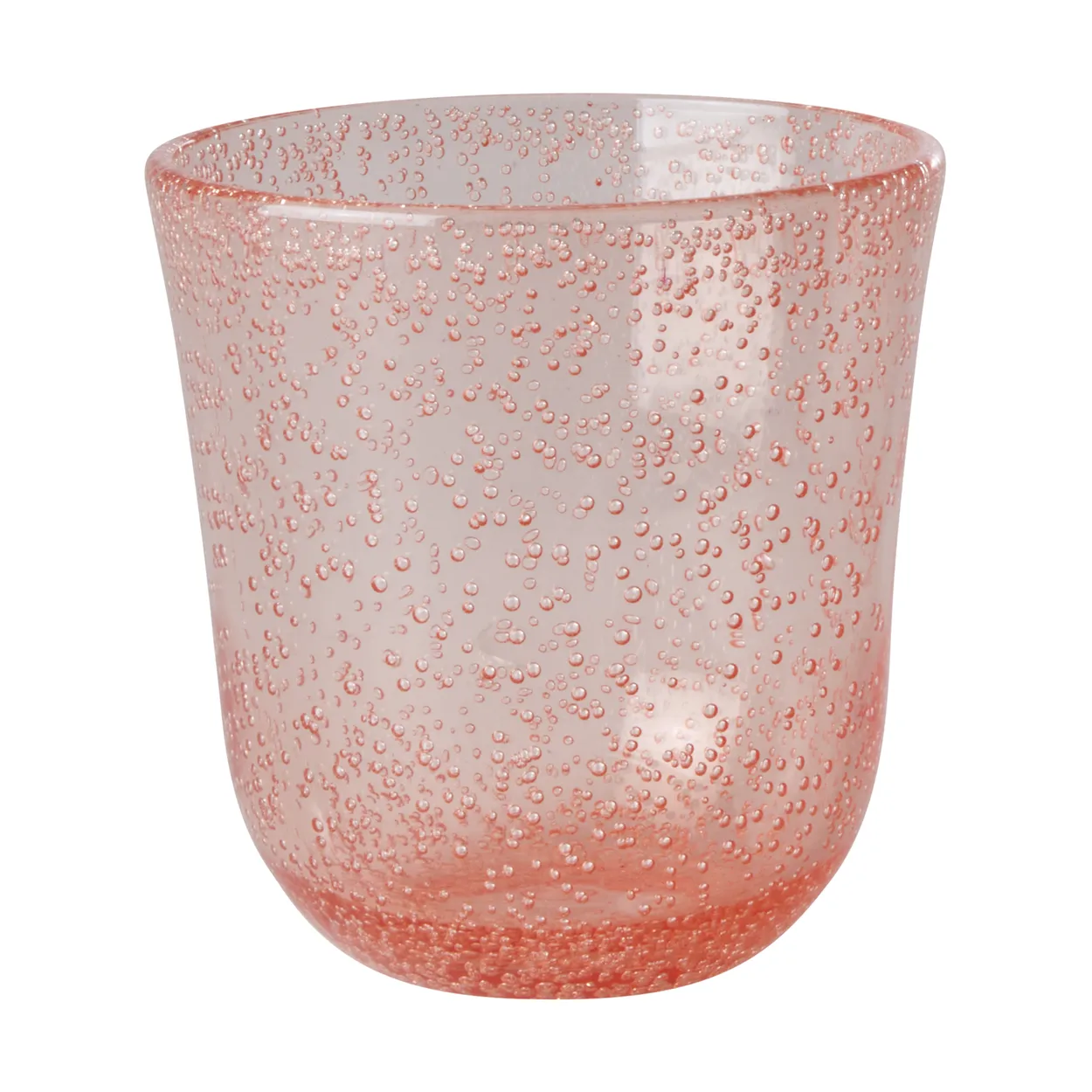 Rice tumbler glass bubble design acrylic 41 cl Peach