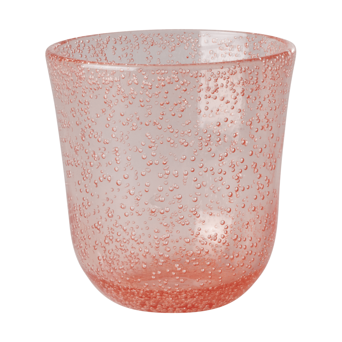 Rice tumbler glass bubble design acrylic 41 cl Peach
