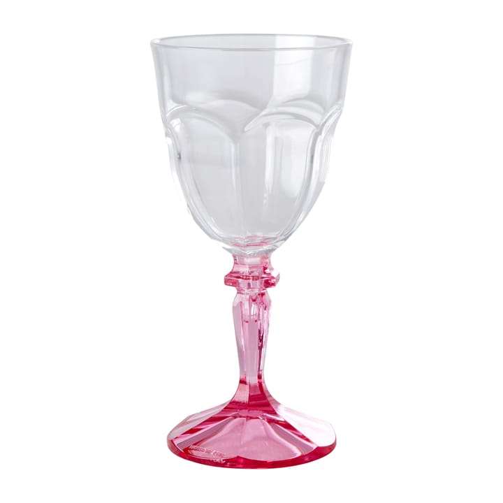 Rice Two Tone wine glass acrylic 26.6 cl - Clear-pink - RICE