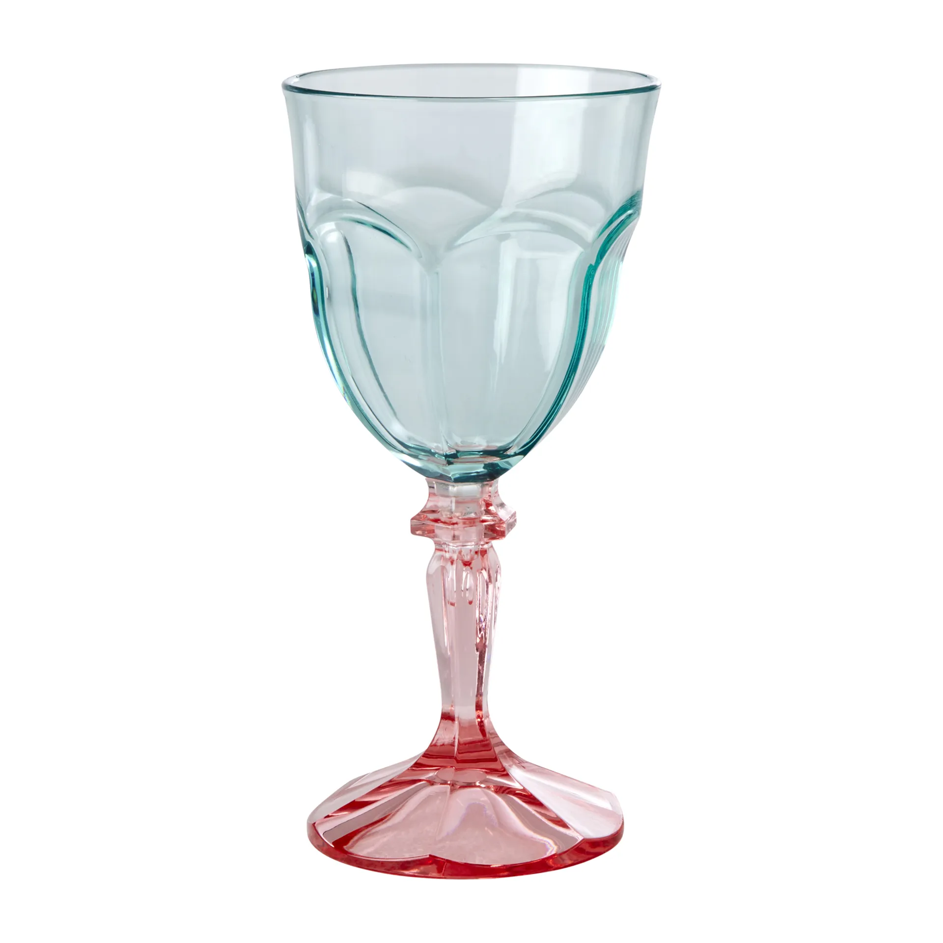 Rice Two Tone wine glass acrylic 26.6 cl, Mint-pink RICE