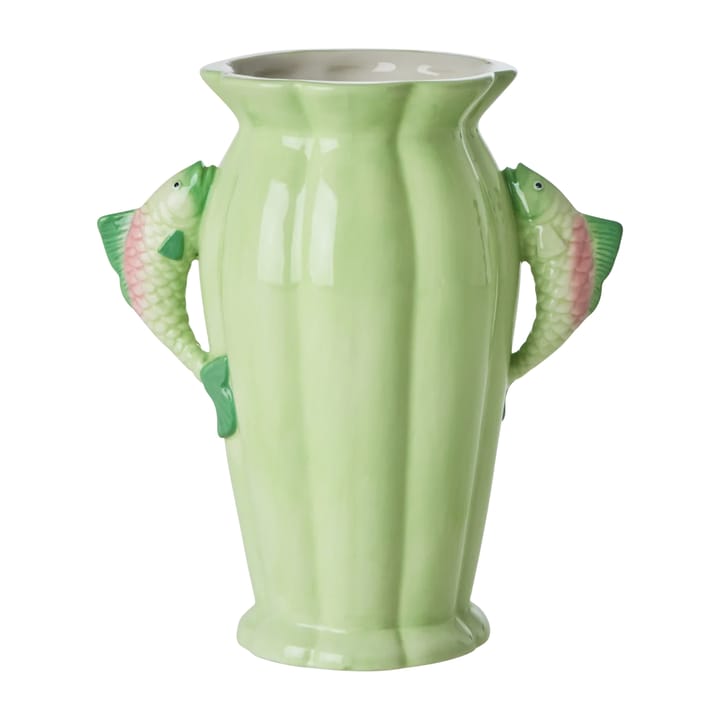 Rice vase - Fish 20 cm, Green RICE