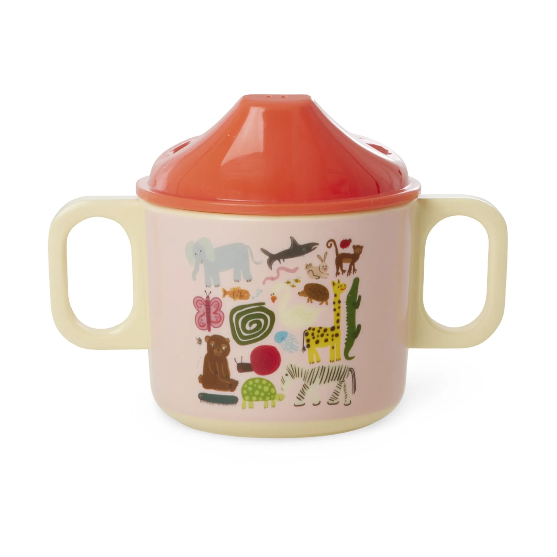 Rice wildlife children's mug with two handles 25 cl, Pink RICE
