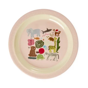 Rice wildlife luncheon plate Ø22 cm - Pink - RICE