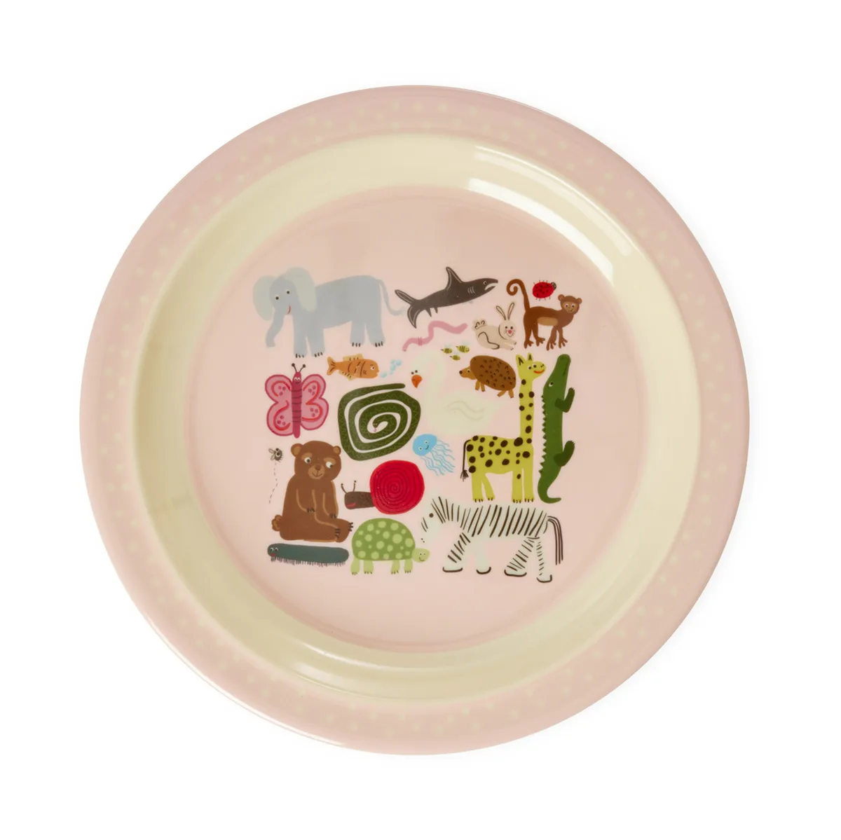 RICE Rice wildlife luncheon plate Ø22 cm Pink