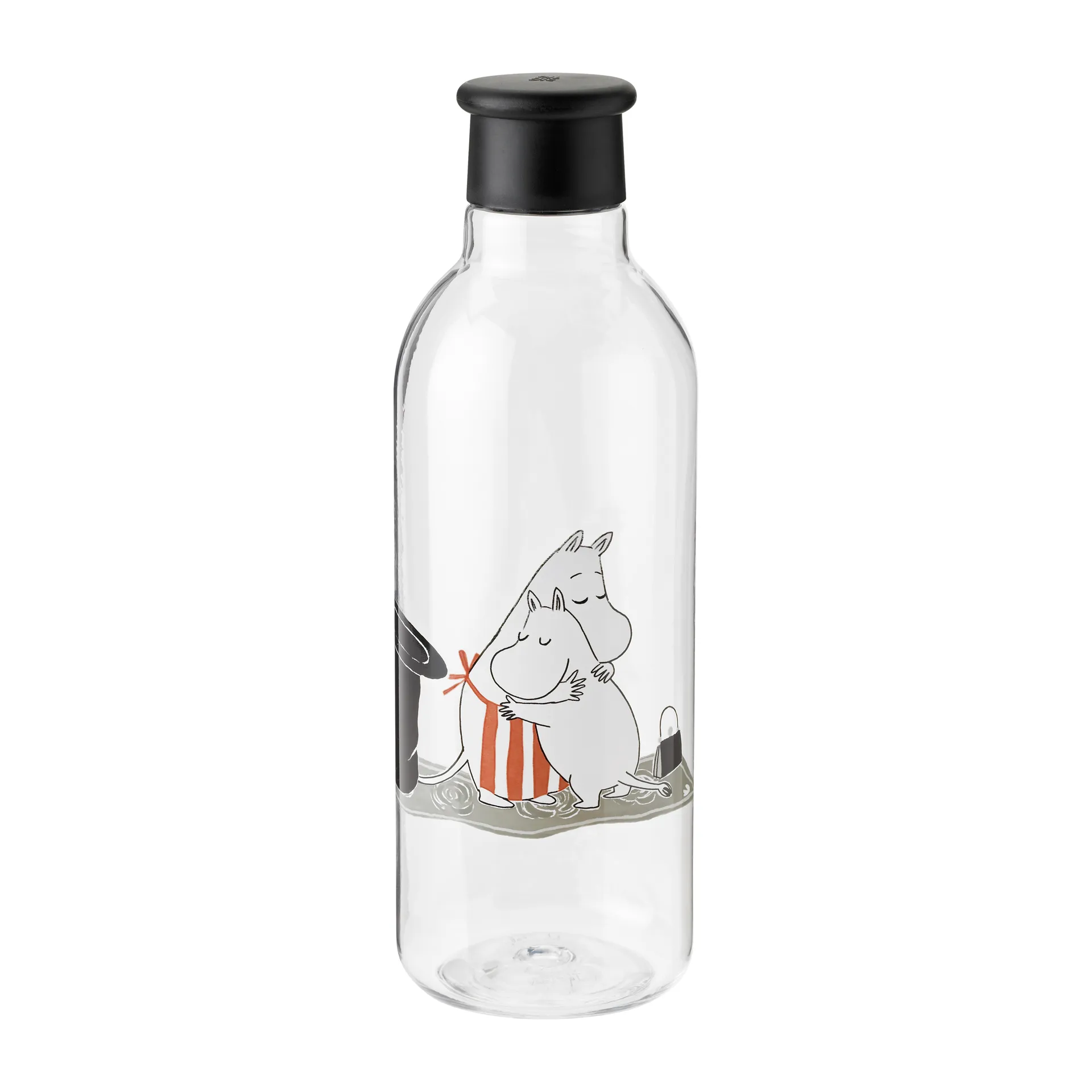 DRINK-IT Mumin water bottle 0.75 l, Black-red RIG-TIG
