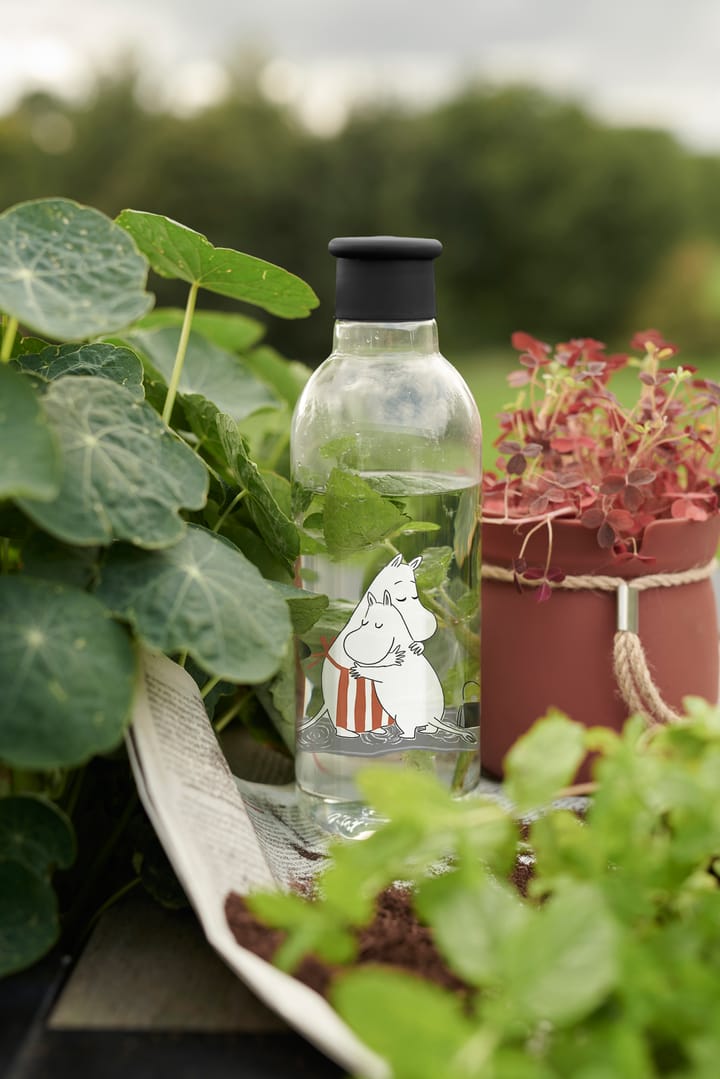 DRINK-IT Mumin water bottle 0.75 l, Black-red RIG-TIG