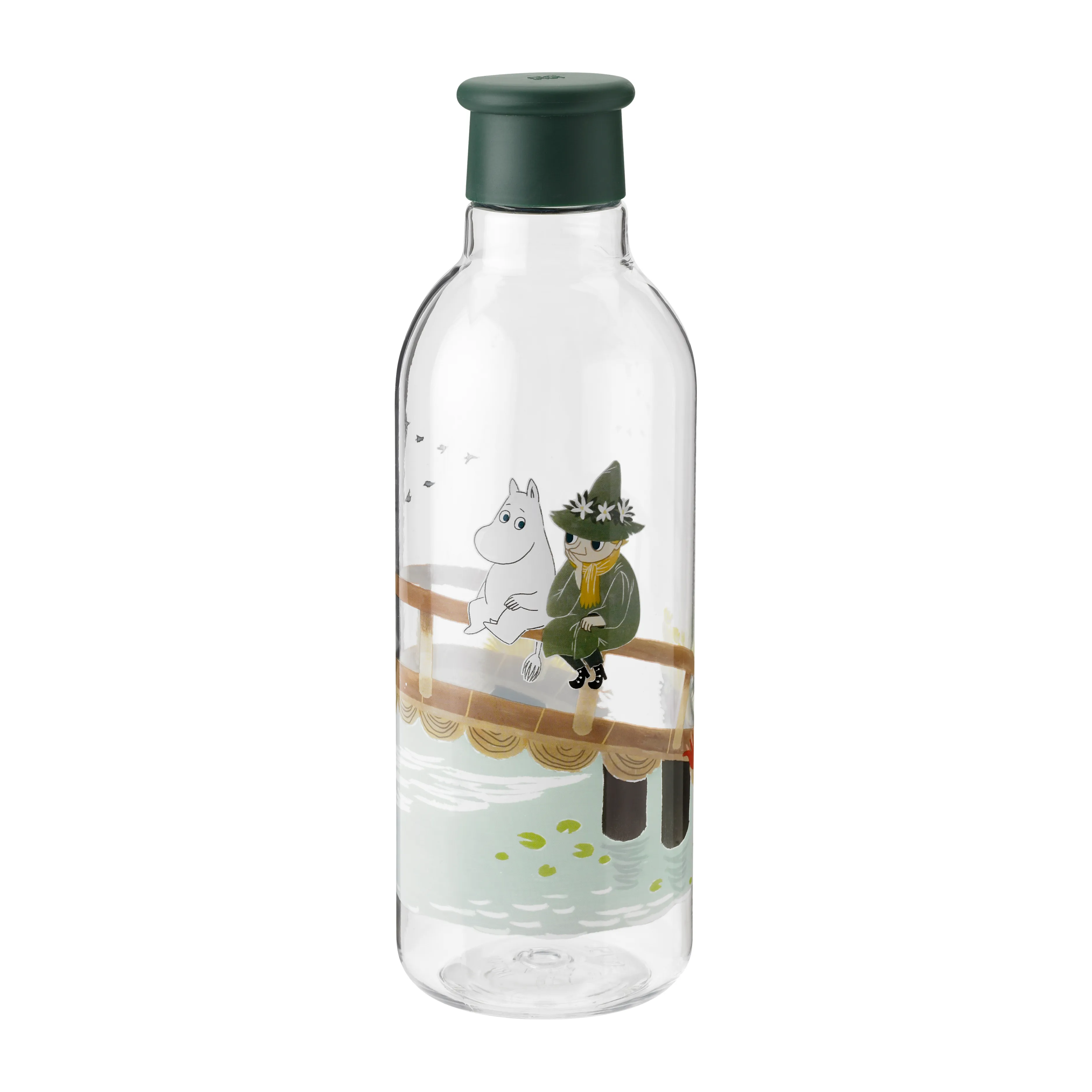 Stelton Rig-TIG Trinkflasche – Transparent Mit Dusty Green, Dänisches Design