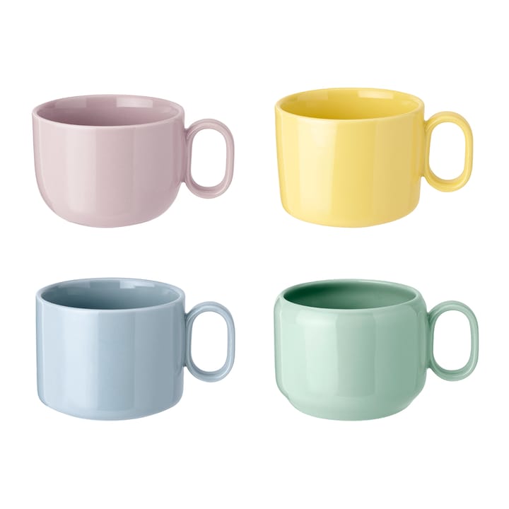 MIX'N'MATCH mug 29 cl 4-pack - blue-yellow-pink-green - RIG-TIG