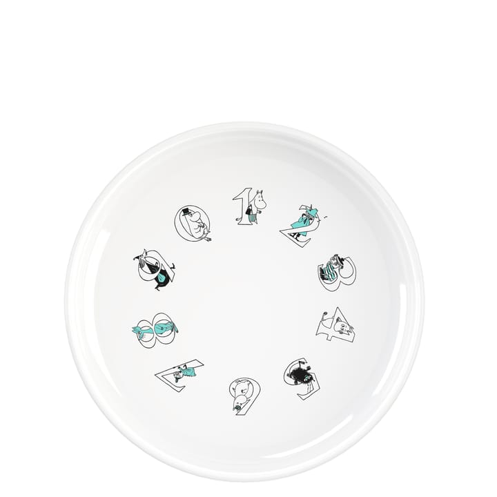 Moomin ABC deep plate Ø15 cm - Turquoise - RIG-TIG