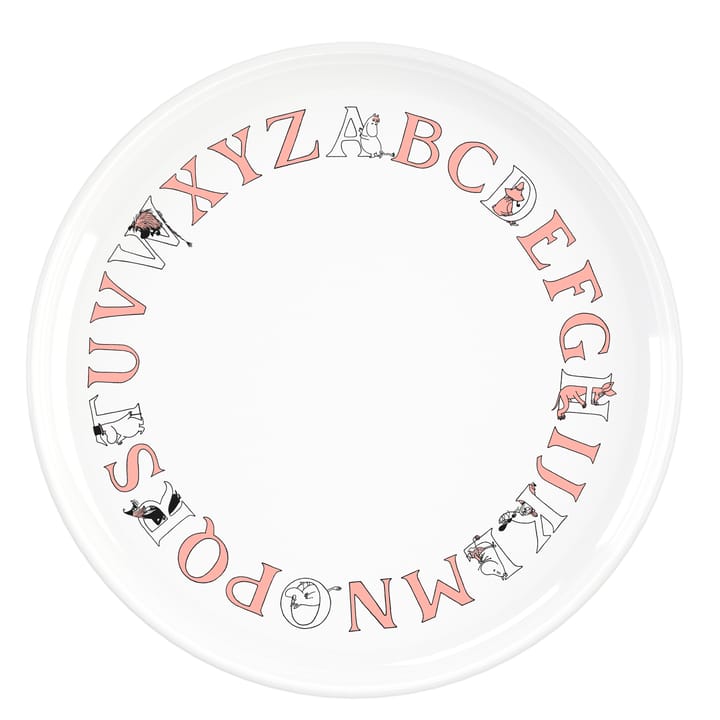 Moomin ABC plate Ø20 cm - Salmon - RIG-TIG