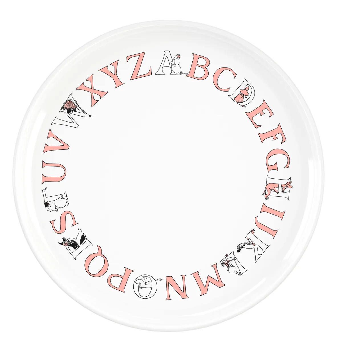 RIG-TIG Moomin ABC plate Ø20 cm Salmon