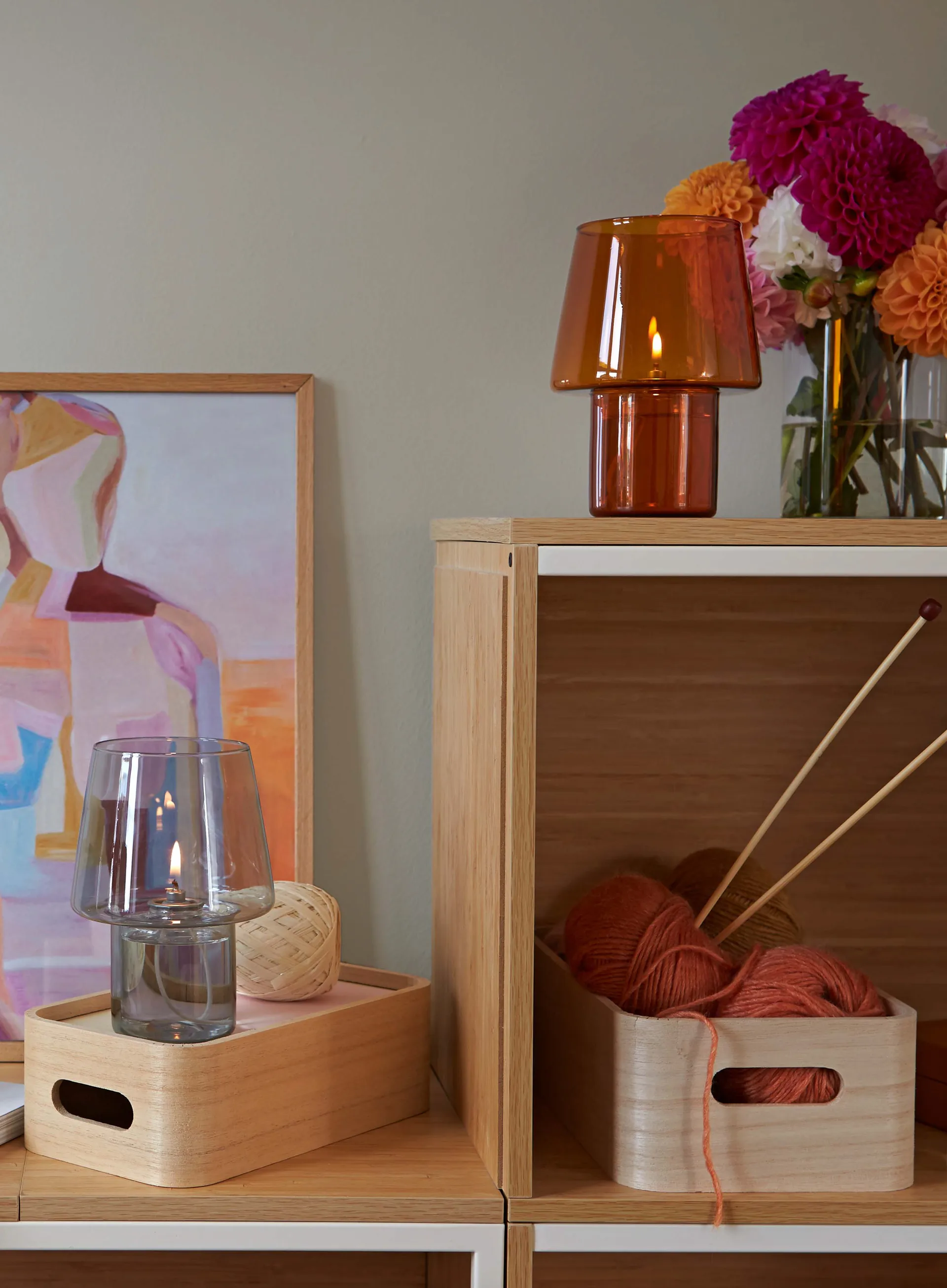 VIVA oil lamp 16.5 cm, Smoke RIG-TIG