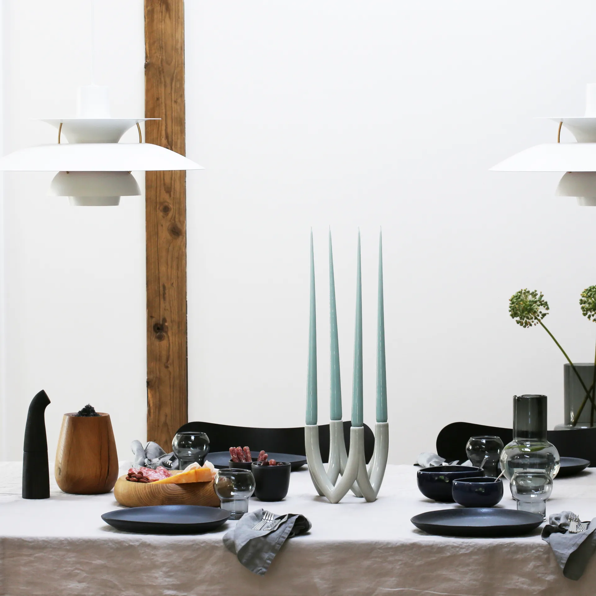 Chandelier candlestick no. 56, moon stone Ro Collection