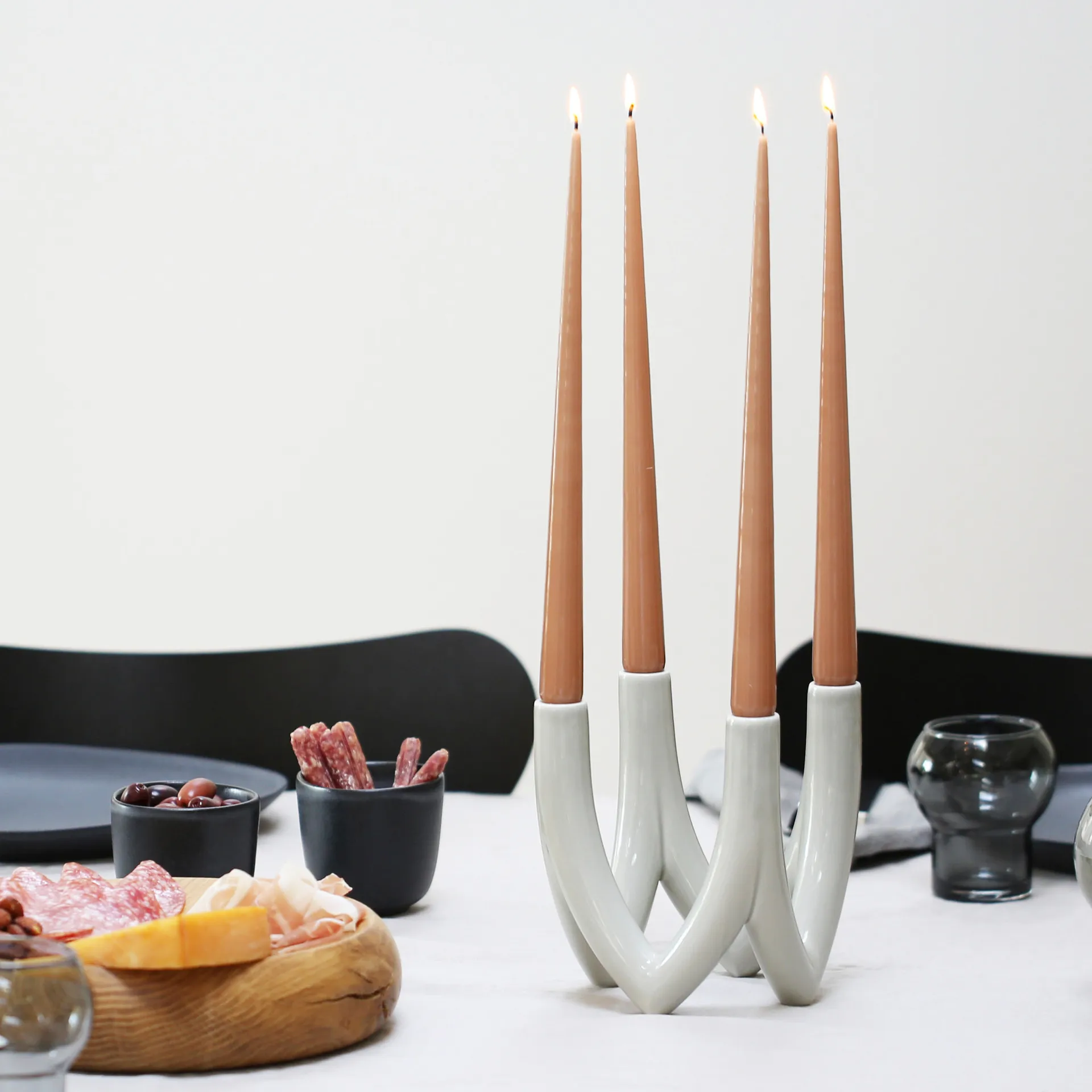 Chandelier candlestick no. 56, moon stone Ro Collection