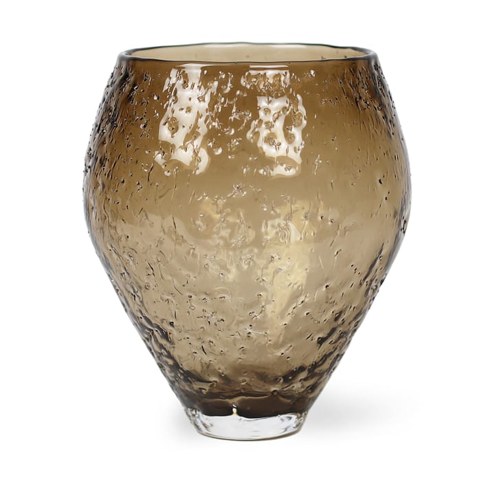 Crushed glass vase medium - Sepia brown - Ro Collection