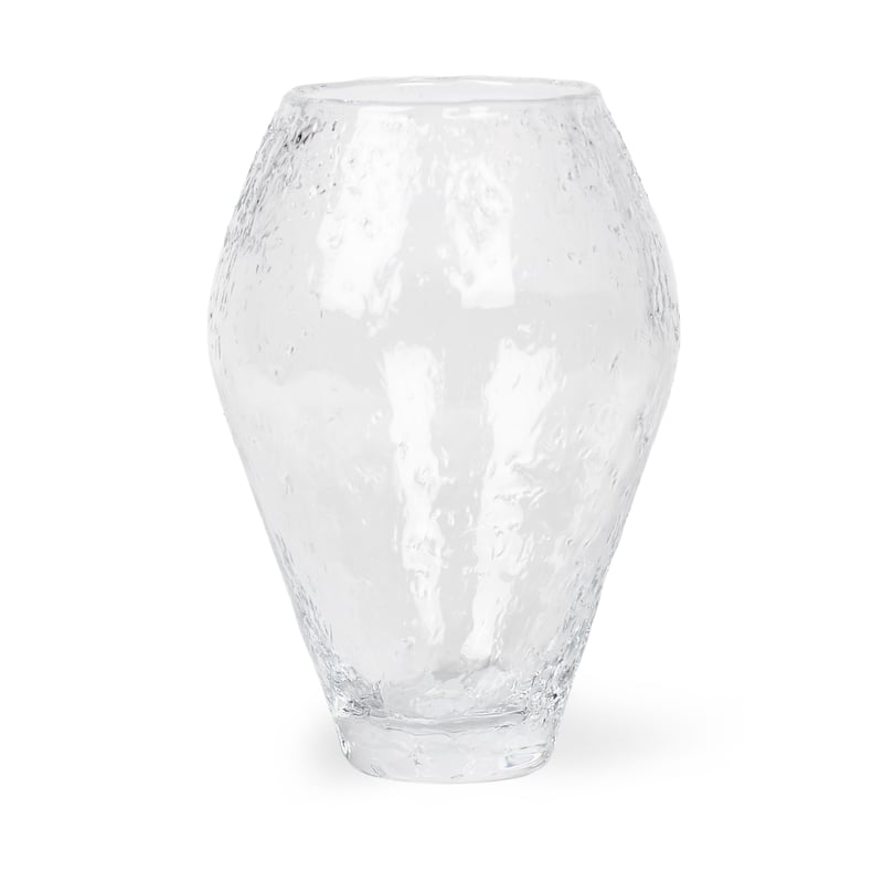 Ro Collection Crushed glass vase small Clear