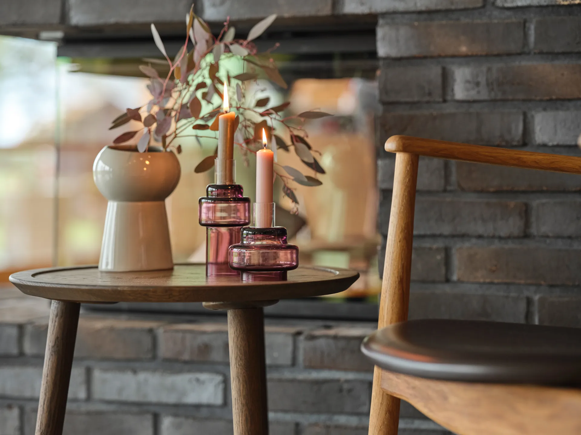 Glass candlestick no. 54, Heather Ro Collection