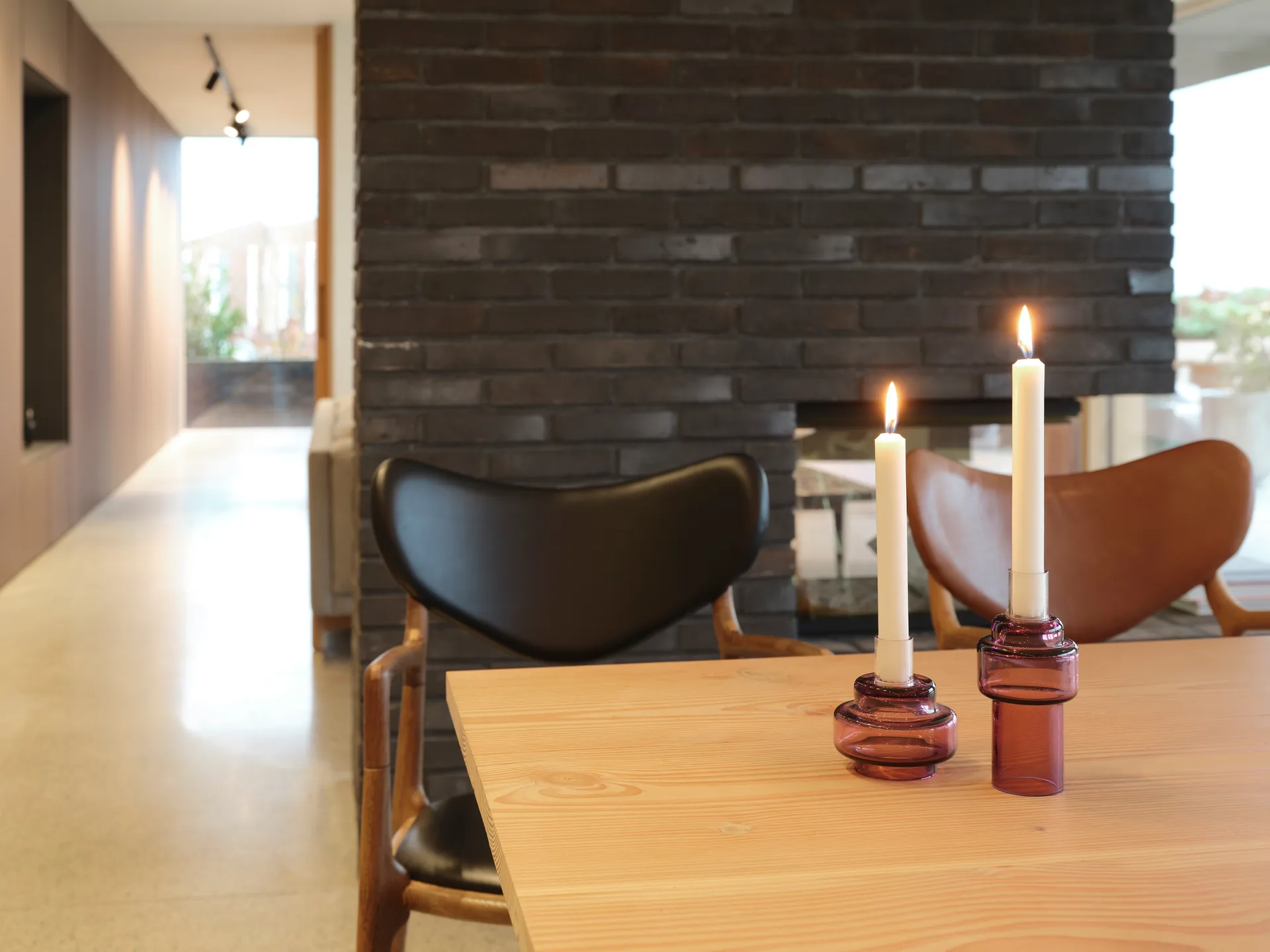 Glass candlestick no. 54, Heather Ro Collection