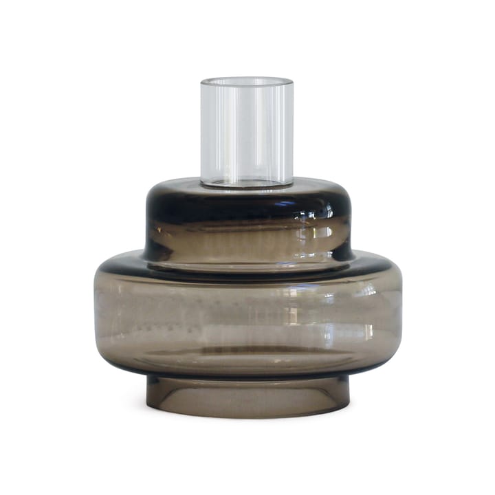 Glass candlestick no. 54 - sepia brown - Ro Collection