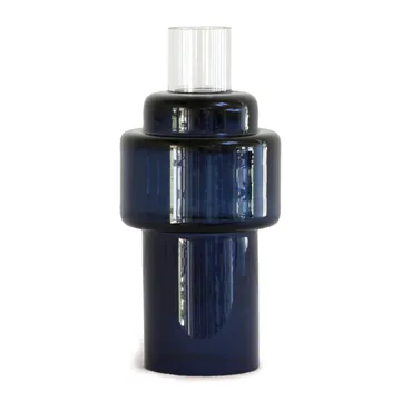 Glass candlestick no. 55 - indigo blue - Ro Collection