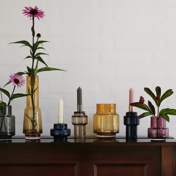 Glass candlestick no. 55 - indigo blue - Ro Collection