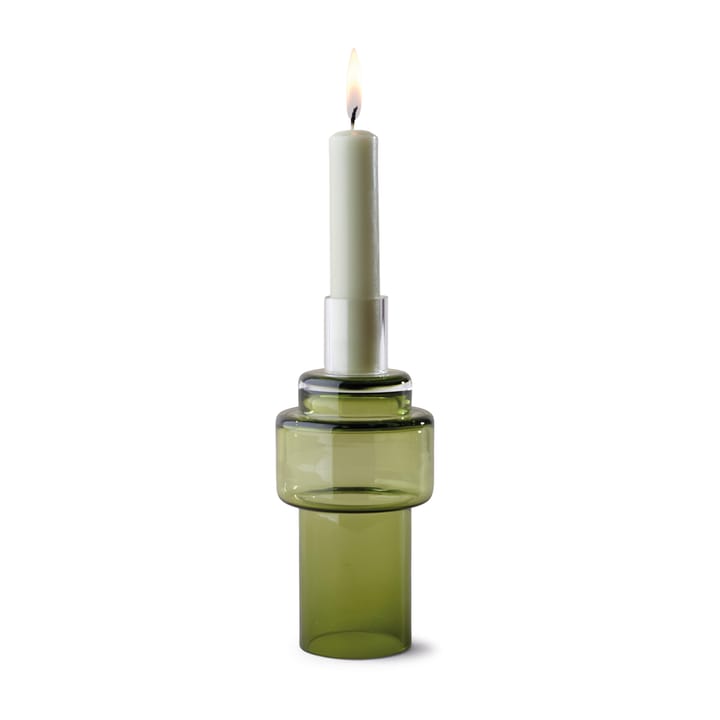 Glass candlestick no. 55 - Moss green - Ro Collection