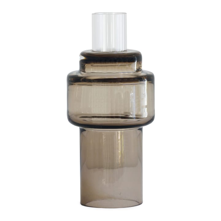 Glass candlestick no. 55 - sepia brown - Ro Collection
