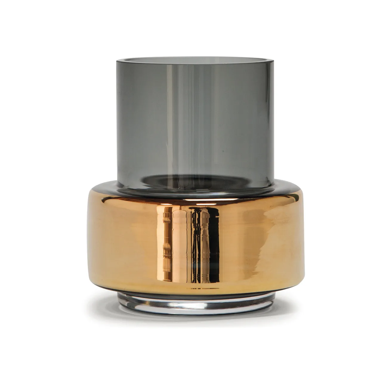 Hurricane smoked tea light no. 25, Gold Ro Collection