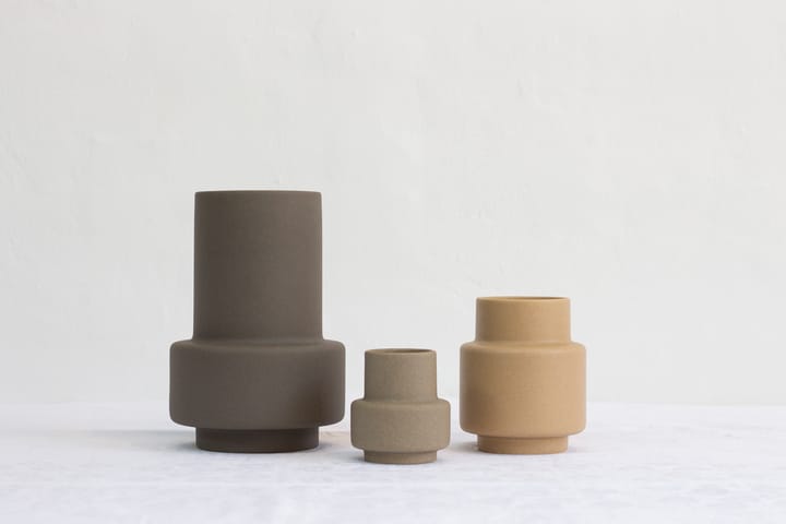 Hurricane vase M Ø12, Soft Ochre Ro Collection