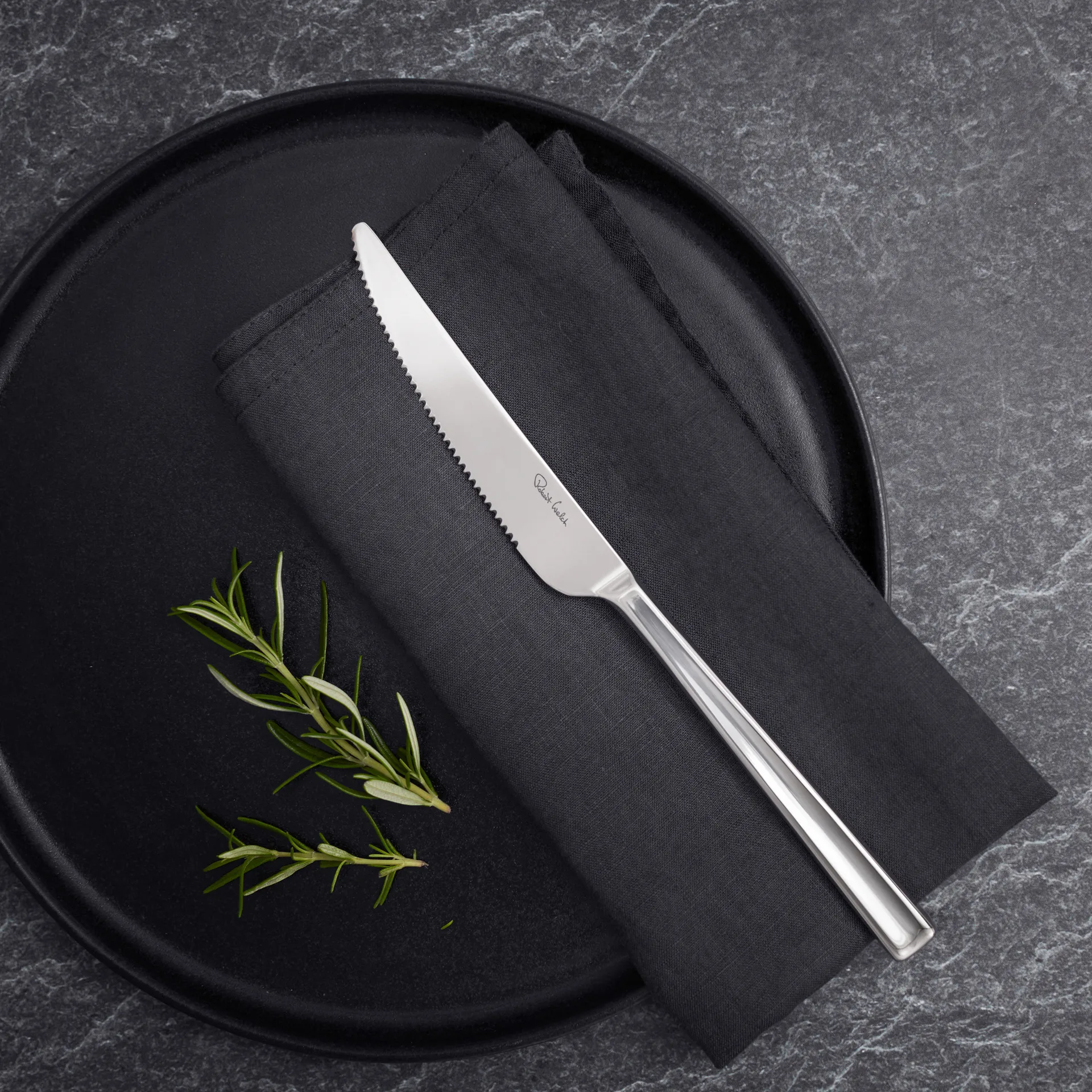 Blockley steak knife smooth, Stainless steel Robert Welch