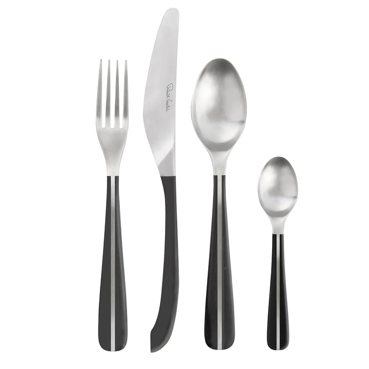 Contour cutlery 24 pieces - black - Robert Welch