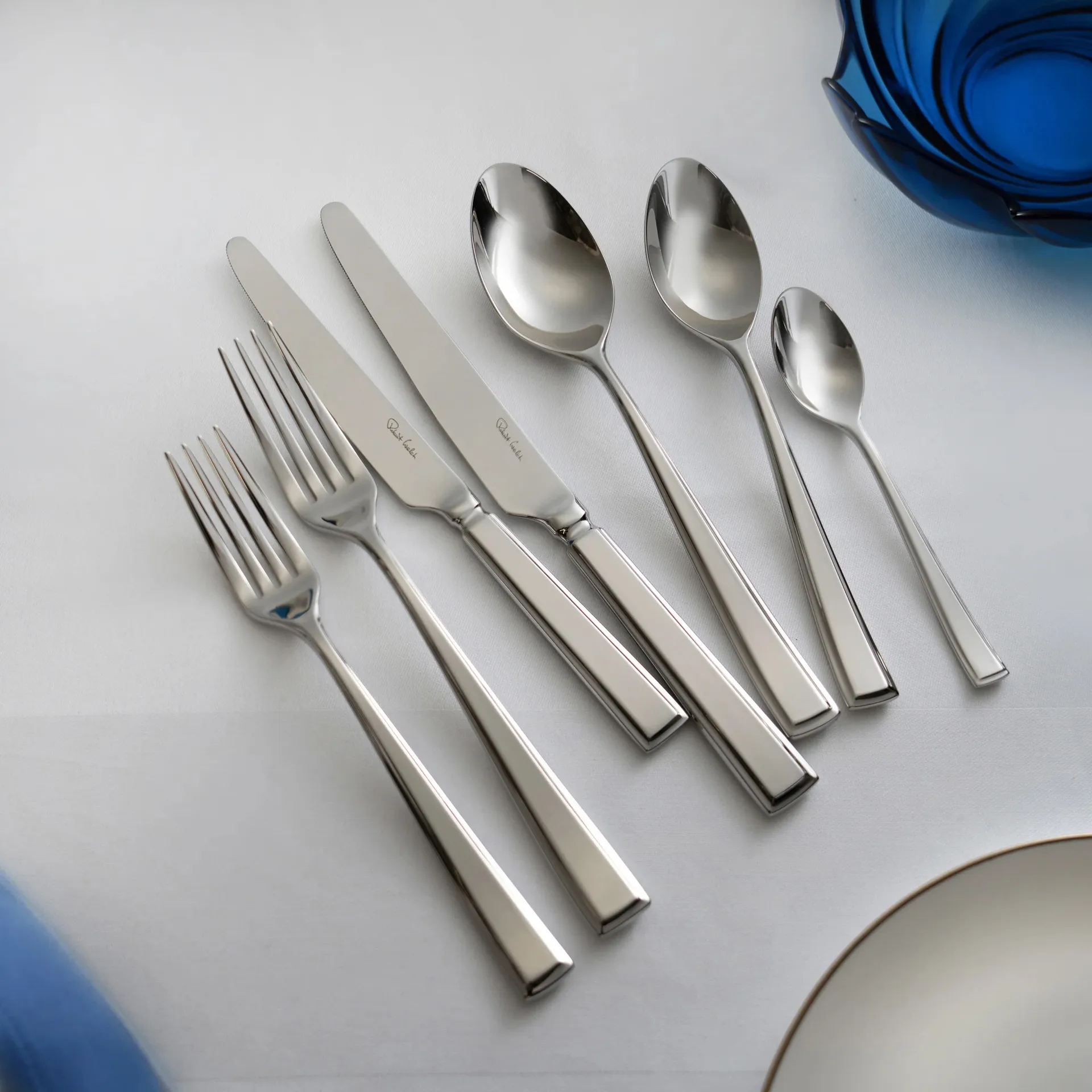 Fairford bright cutlery set, Stainless steel, 7 pieces Robert Welch