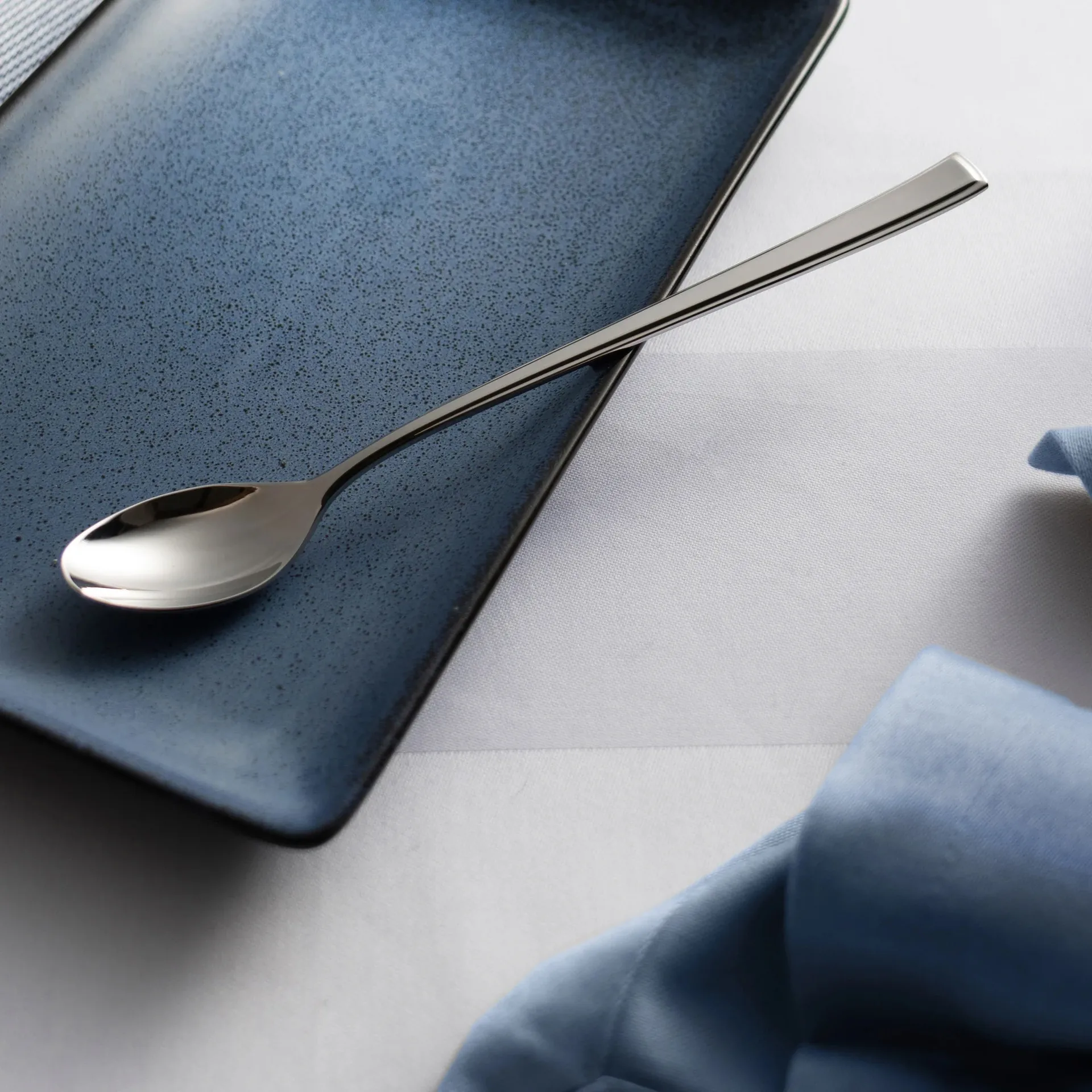 Fairford bright teaspoon long handle, Stainless steel, 20.1 cm Robert Welch