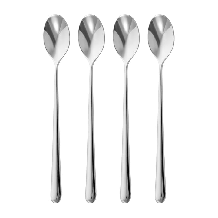 Kingham Bright latte spoon 4-pack - Stainless steel - Robert Welch